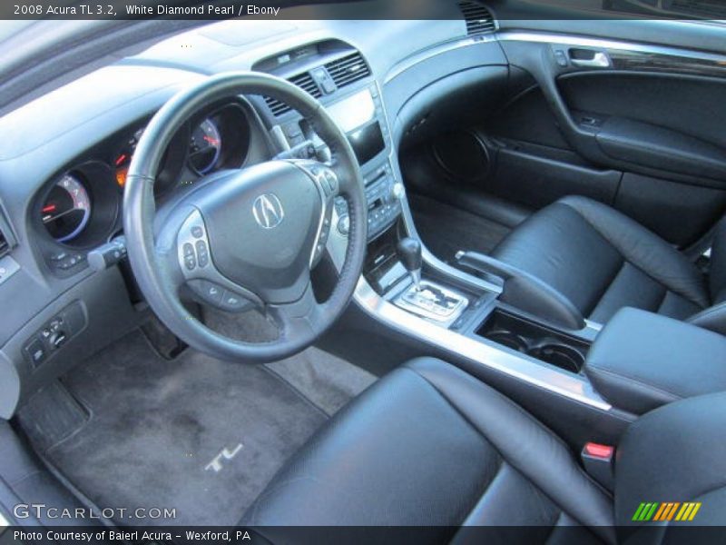 White Diamond Pearl / Ebony 2008 Acura TL 3.2