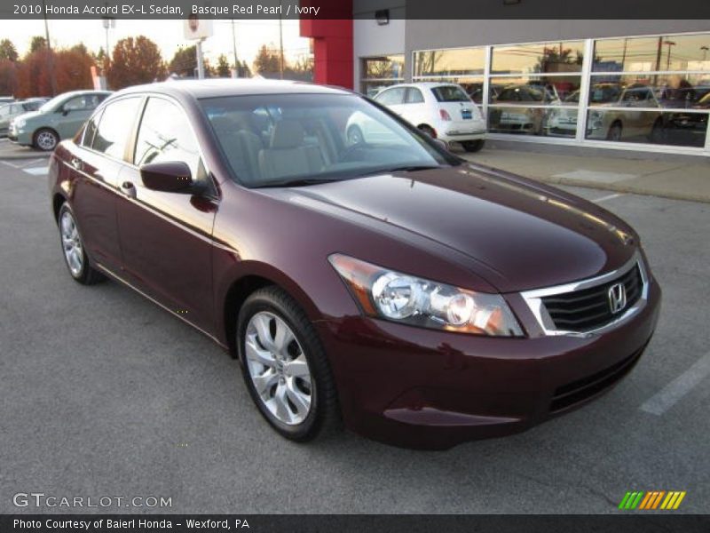 Basque Red Pearl / Ivory 2010 Honda Accord EX-L Sedan