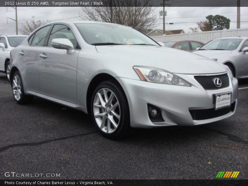 Tungsten Silver Pearl / Black 2012 Lexus IS 250 AWD