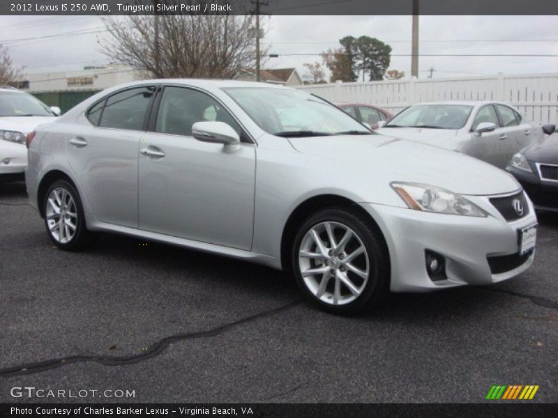 Tungsten Silver Pearl / Black 2012 Lexus IS 250 AWD