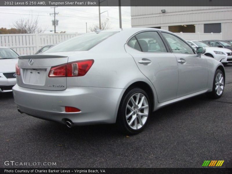 Tungsten Silver Pearl / Black 2012 Lexus IS 250 AWD