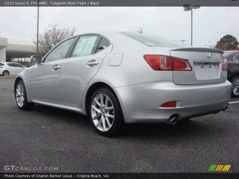 Tungsten Silver Pearl / Black 2012 Lexus IS 250 AWD