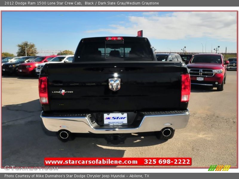 Black / Dark Slate Gray/Medium Graystone 2012 Dodge Ram 1500 Lone Star Crew Cab