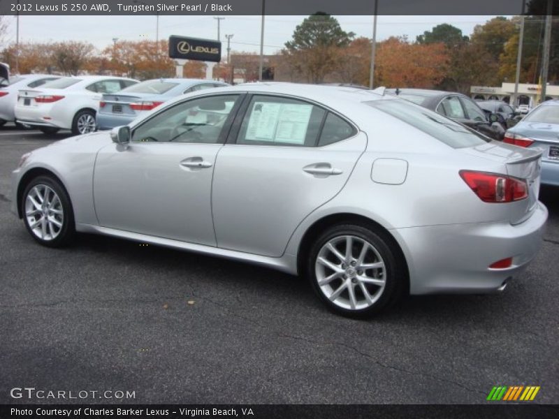 Tungsten Silver Pearl / Black 2012 Lexus IS 250 AWD