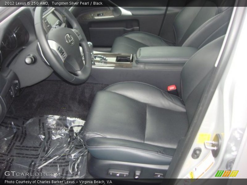 Tungsten Silver Pearl / Black 2012 Lexus IS 250 AWD