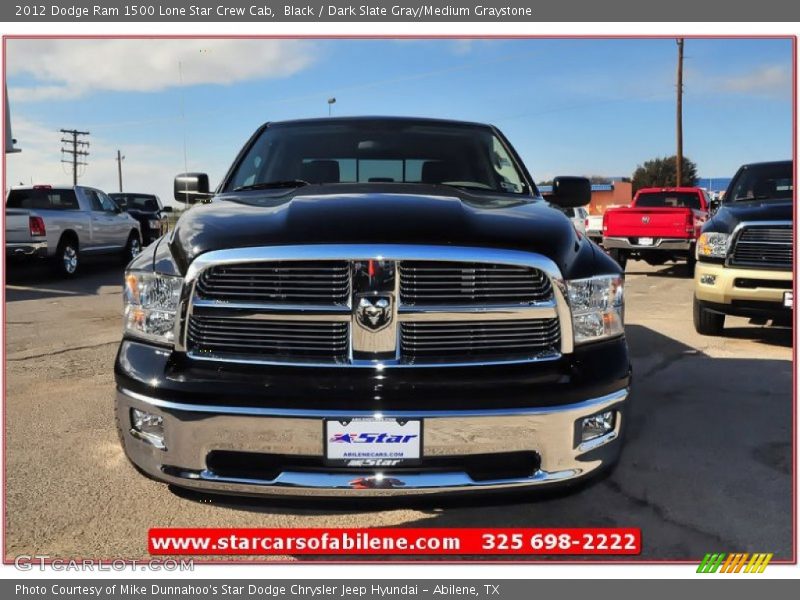 Black / Dark Slate Gray/Medium Graystone 2012 Dodge Ram 1500 Lone Star Crew Cab