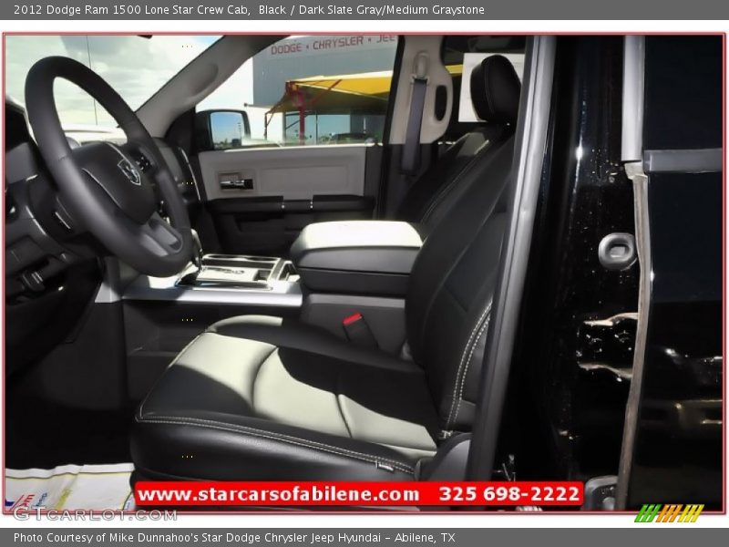 Black / Dark Slate Gray/Medium Graystone 2012 Dodge Ram 1500 Lone Star Crew Cab