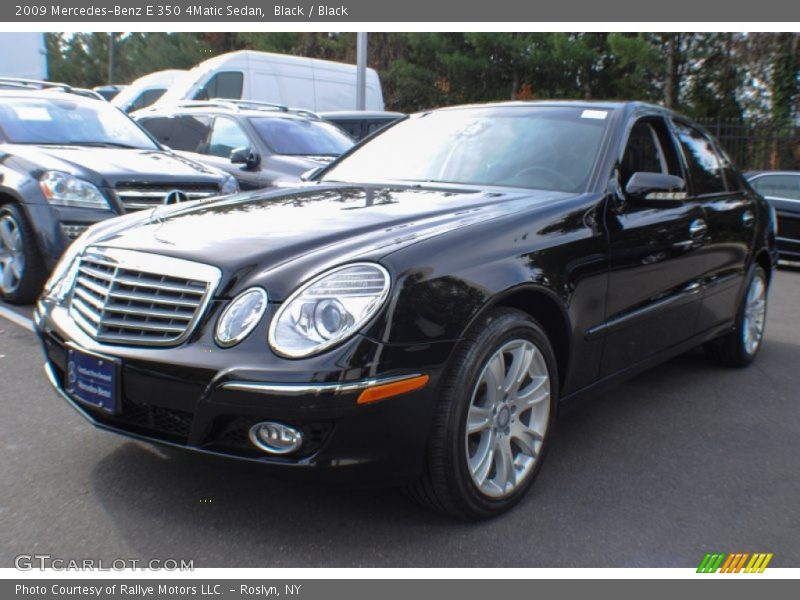 Black / Black 2009 Mercedes-Benz E 350 4Matic Sedan