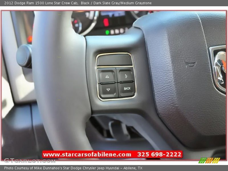 Black / Dark Slate Gray/Medium Graystone 2012 Dodge Ram 1500 Lone Star Crew Cab