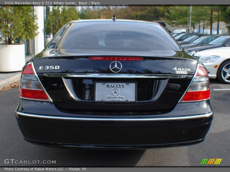 Black / Black 2009 Mercedes-Benz E 350 4Matic Sedan