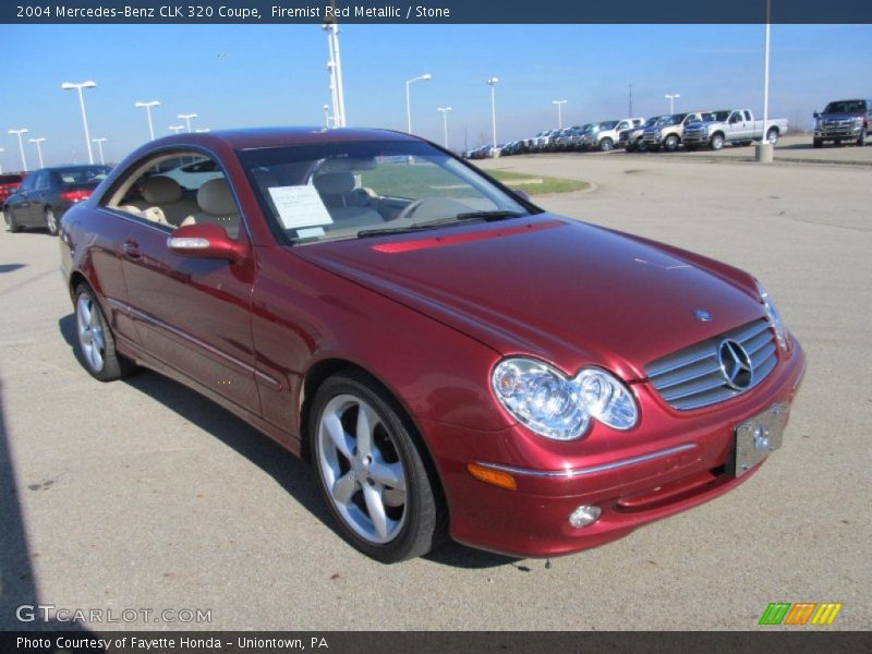 Firemist Red Metallic / Stone 2004 Mercedes-Benz CLK 320 Coupe