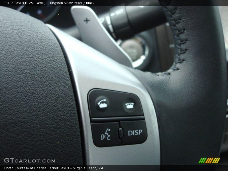 Tungsten Silver Pearl / Black 2012 Lexus IS 250 AWD