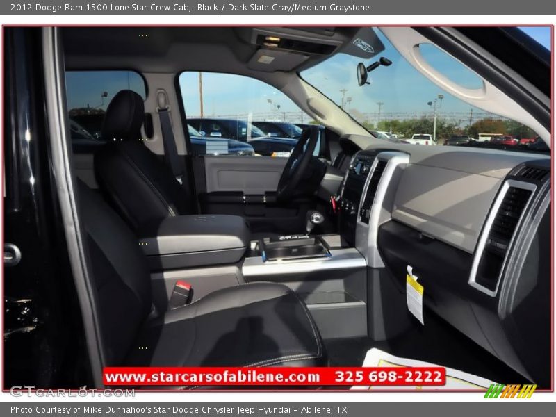Black / Dark Slate Gray/Medium Graystone 2012 Dodge Ram 1500 Lone Star Crew Cab