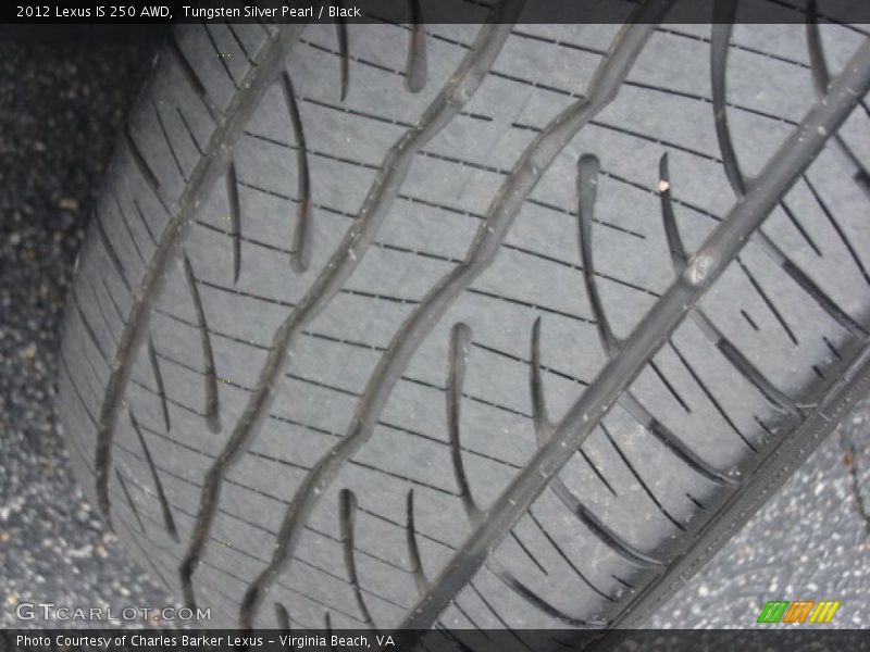 Tungsten Silver Pearl / Black 2012 Lexus IS 250 AWD