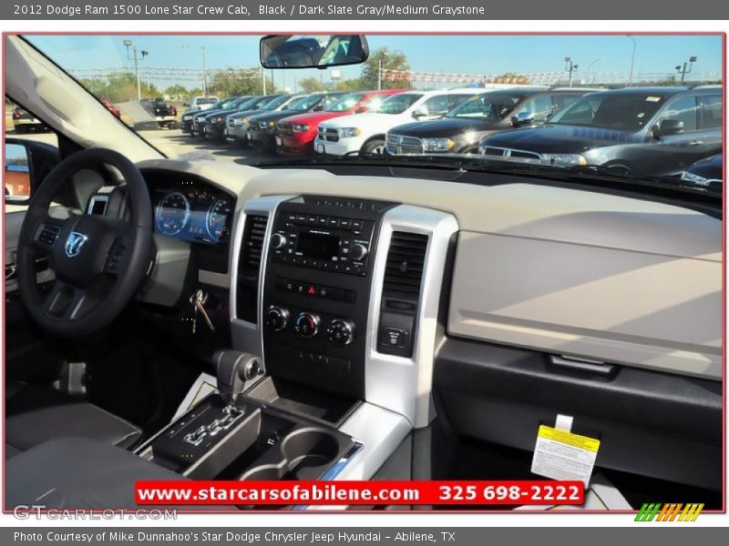 Black / Dark Slate Gray/Medium Graystone 2012 Dodge Ram 1500 Lone Star Crew Cab