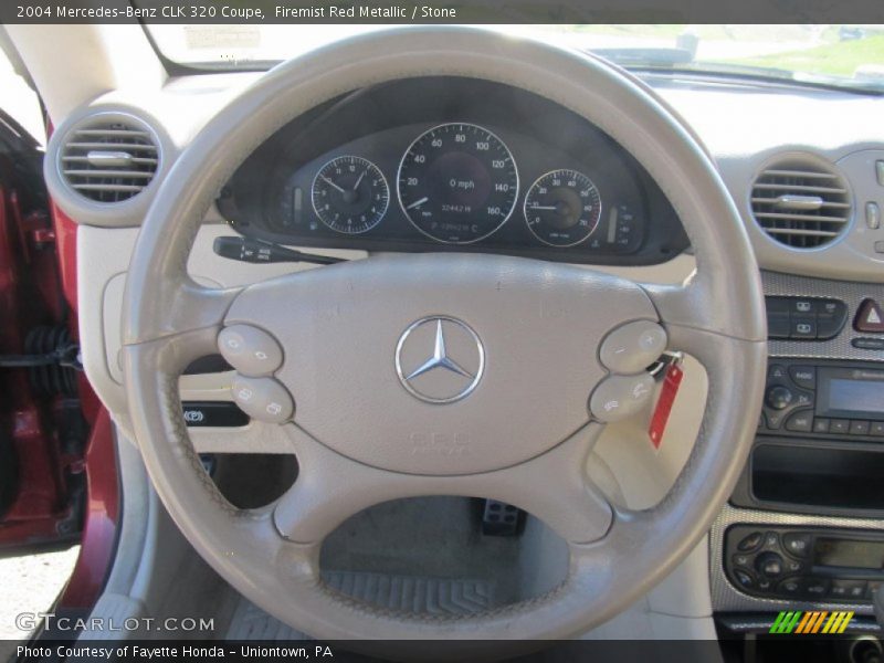 Firemist Red Metallic / Stone 2004 Mercedes-Benz CLK 320 Coupe