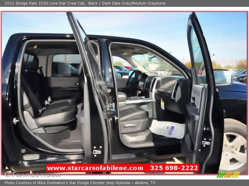 Black / Dark Slate Gray/Medium Graystone 2012 Dodge Ram 1500 Lone Star Crew Cab