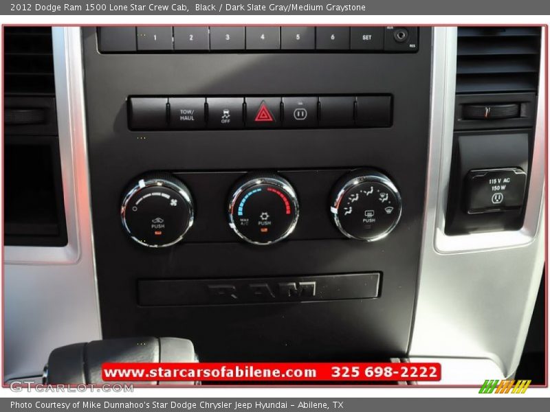 Black / Dark Slate Gray/Medium Graystone 2012 Dodge Ram 1500 Lone Star Crew Cab