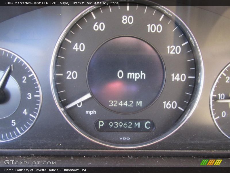 Firemist Red Metallic / Stone 2004 Mercedes-Benz CLK 320 Coupe