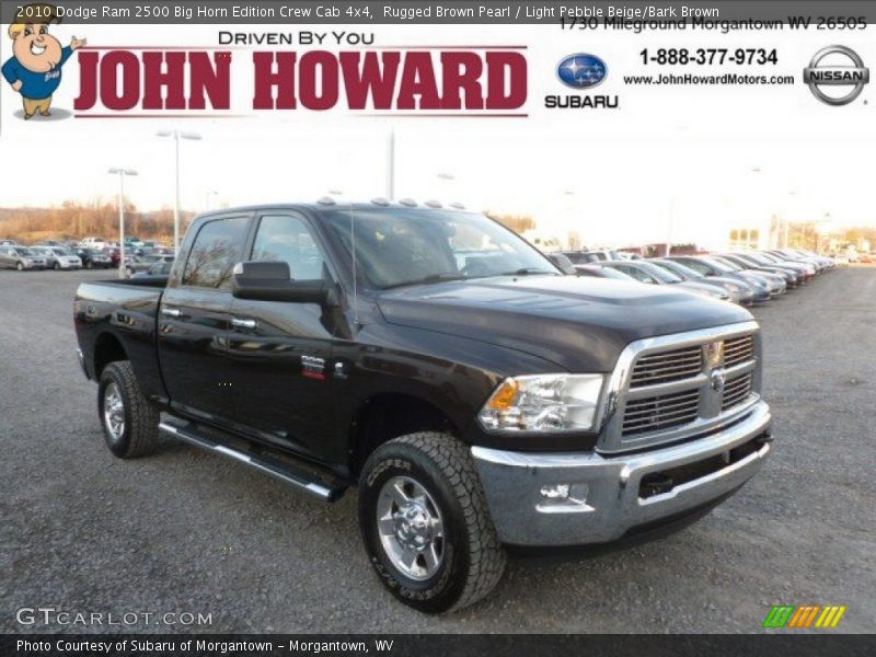 Rugged Brown Pearl / Light Pebble Beige/Bark Brown 2010 Dodge Ram 2500 Big Horn Edition Crew Cab 4x4