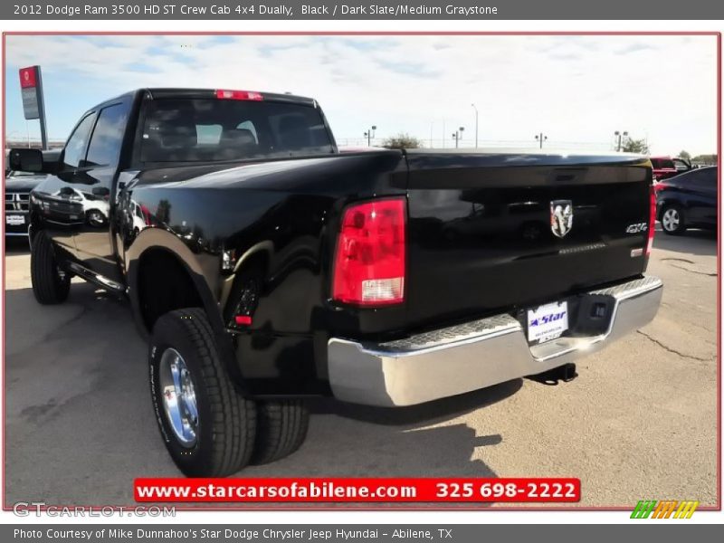 Black / Dark Slate/Medium Graystone 2012 Dodge Ram 3500 HD ST Crew Cab 4x4 Dually