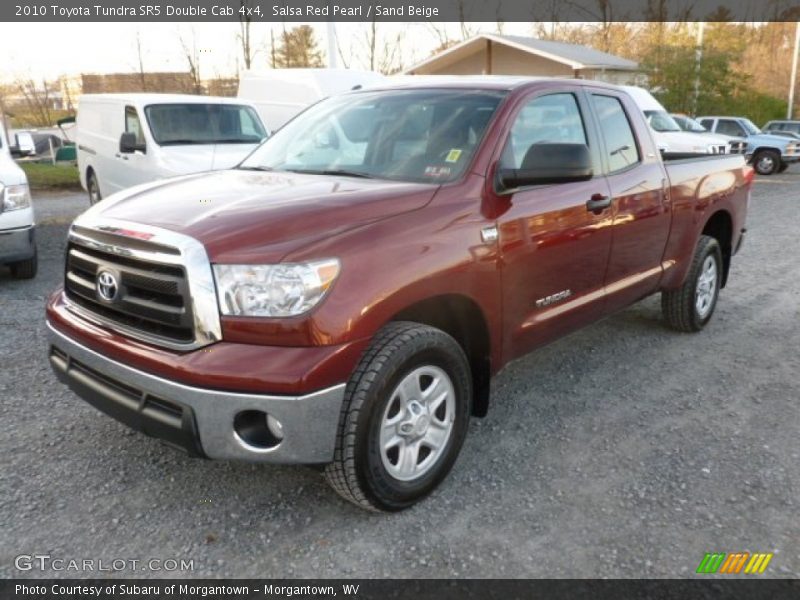 Salsa Red Pearl / Sand Beige 2010 Toyota Tundra SR5 Double Cab 4x4