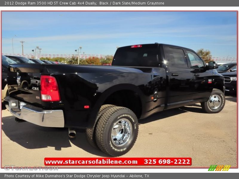 Black / Dark Slate/Medium Graystone 2012 Dodge Ram 3500 HD ST Crew Cab 4x4 Dually