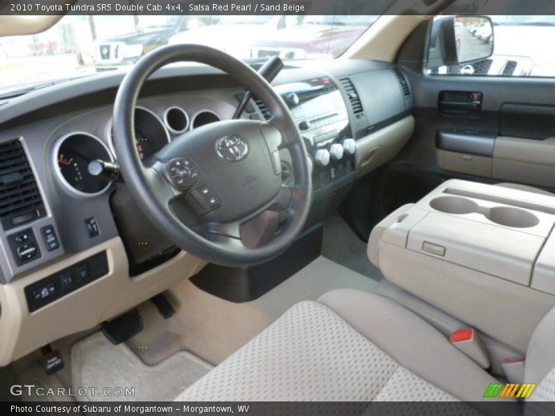 Salsa Red Pearl / Sand Beige 2010 Toyota Tundra SR5 Double Cab 4x4