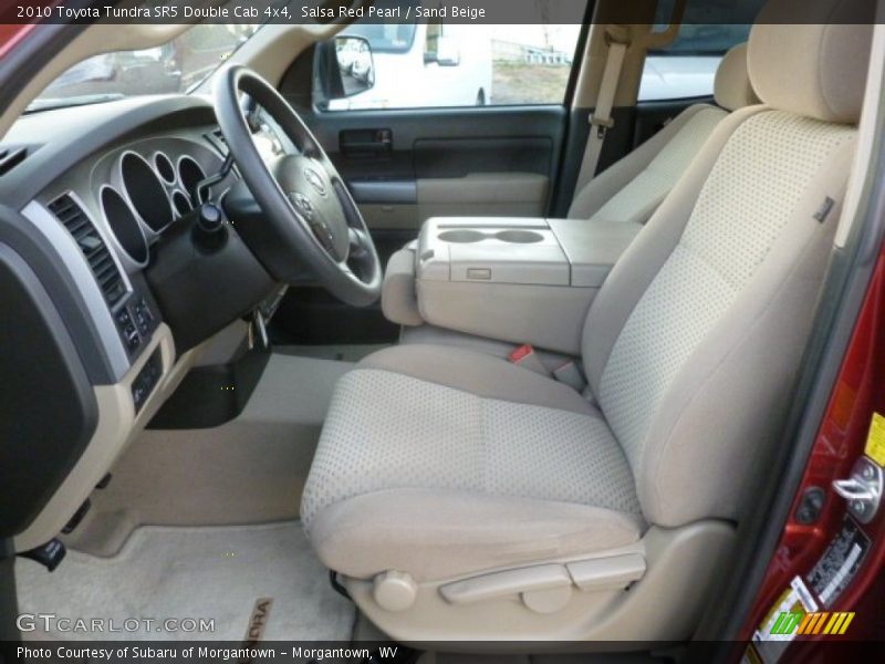 Salsa Red Pearl / Sand Beige 2010 Toyota Tundra SR5 Double Cab 4x4