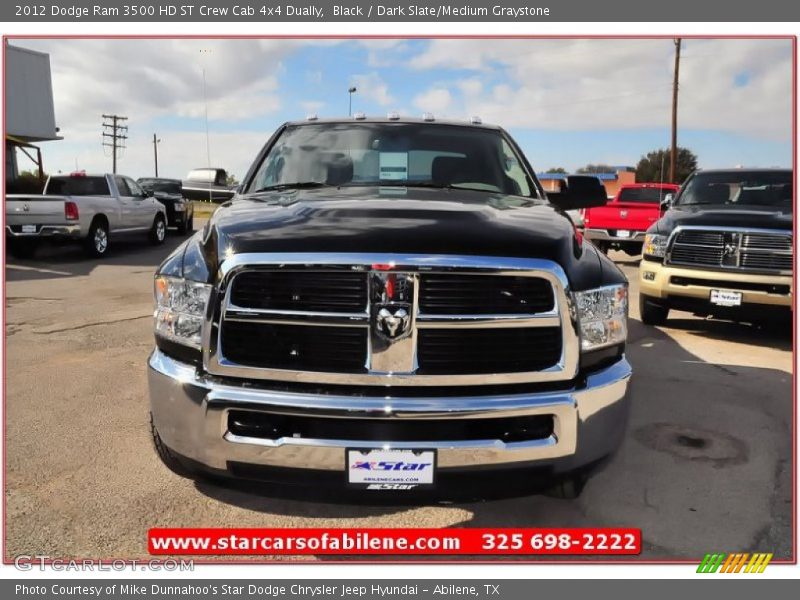Black / Dark Slate/Medium Graystone 2012 Dodge Ram 3500 HD ST Crew Cab 4x4 Dually