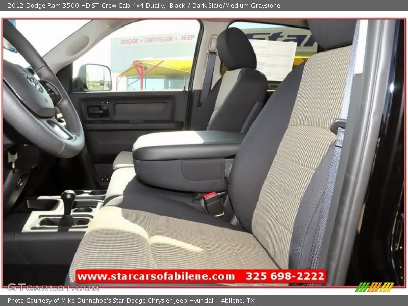 Black / Dark Slate/Medium Graystone 2012 Dodge Ram 3500 HD ST Crew Cab 4x4 Dually