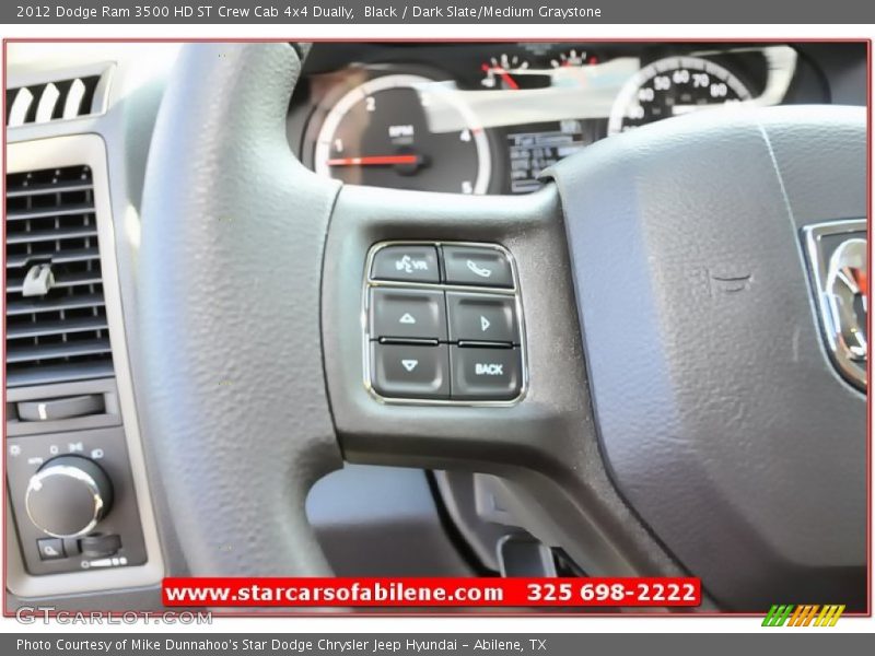Black / Dark Slate/Medium Graystone 2012 Dodge Ram 3500 HD ST Crew Cab 4x4 Dually