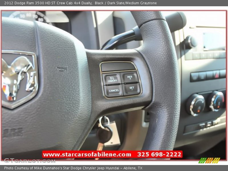 Black / Dark Slate/Medium Graystone 2012 Dodge Ram 3500 HD ST Crew Cab 4x4 Dually
