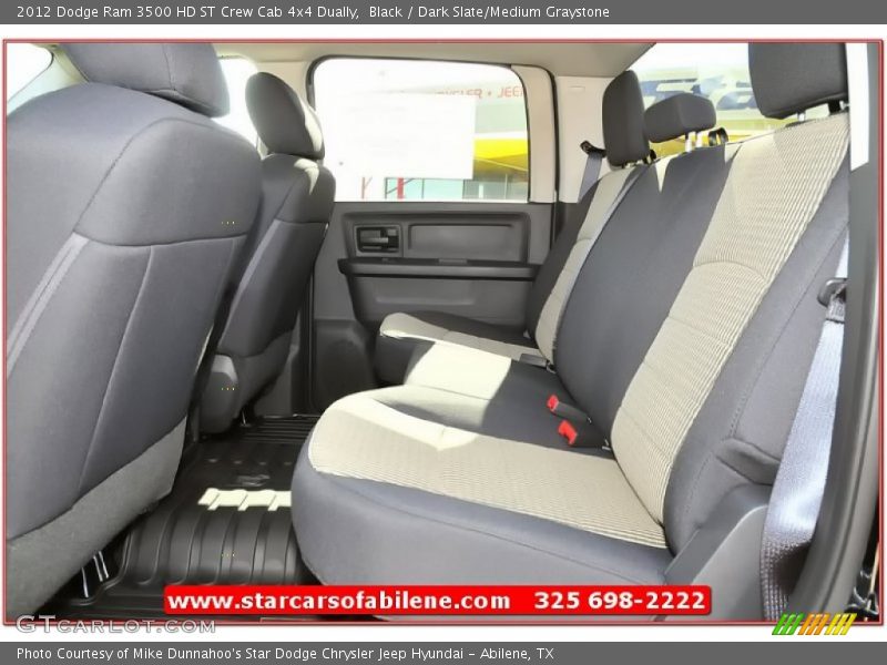 Black / Dark Slate/Medium Graystone 2012 Dodge Ram 3500 HD ST Crew Cab 4x4 Dually