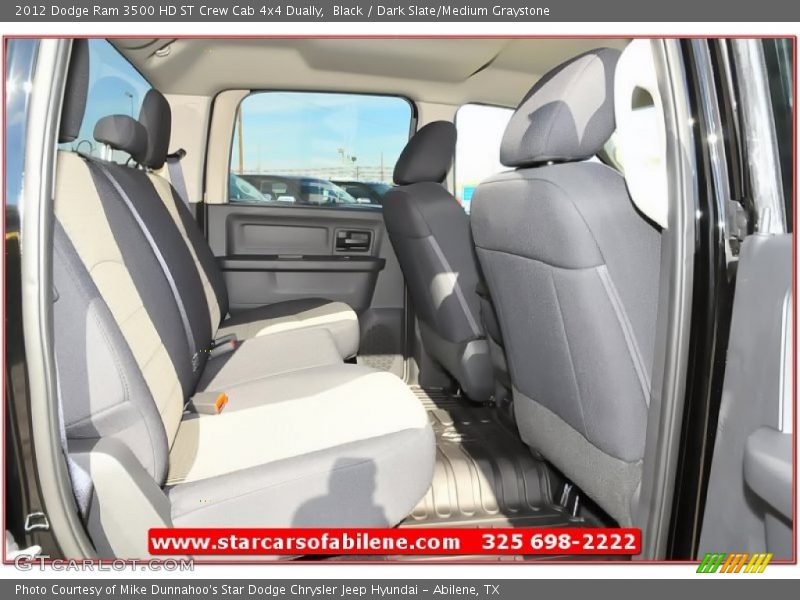 Black / Dark Slate/Medium Graystone 2012 Dodge Ram 3500 HD ST Crew Cab 4x4 Dually