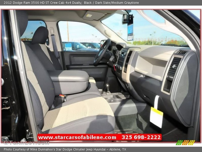 Black / Dark Slate/Medium Graystone 2012 Dodge Ram 3500 HD ST Crew Cab 4x4 Dually