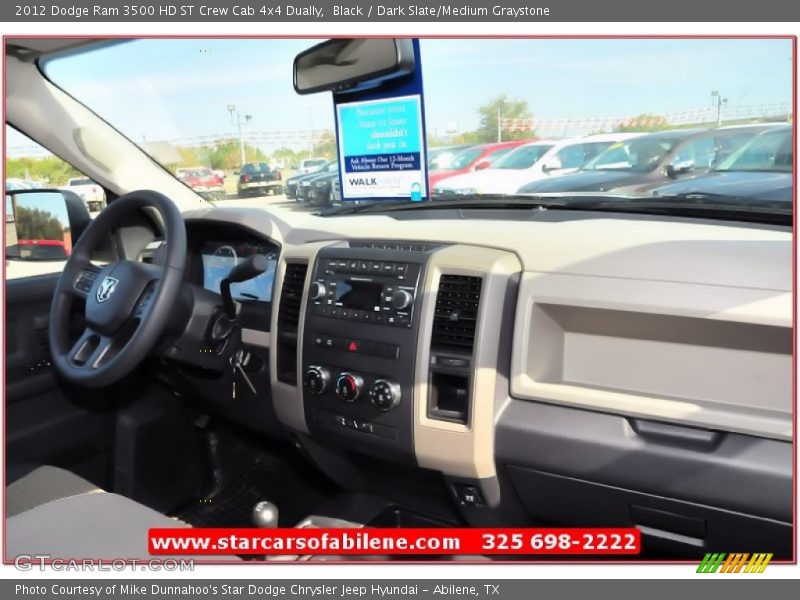 Black / Dark Slate/Medium Graystone 2012 Dodge Ram 3500 HD ST Crew Cab 4x4 Dually