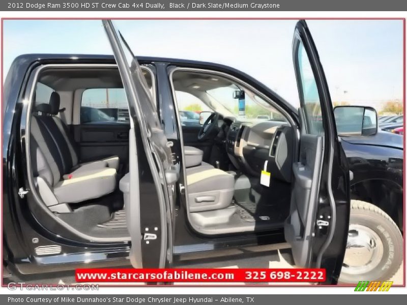 Black / Dark Slate/Medium Graystone 2012 Dodge Ram 3500 HD ST Crew Cab 4x4 Dually