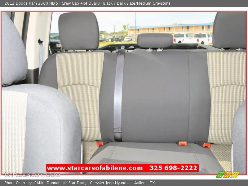 Black / Dark Slate/Medium Graystone 2012 Dodge Ram 3500 HD ST Crew Cab 4x4 Dually