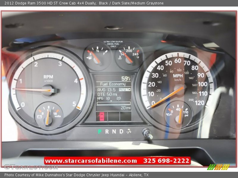 Black / Dark Slate/Medium Graystone 2012 Dodge Ram 3500 HD ST Crew Cab 4x4 Dually