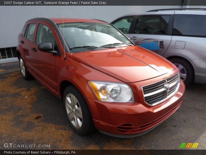 Sunburst Orange Pearl / Pastel Slate Gray 2007 Dodge Caliber SXT