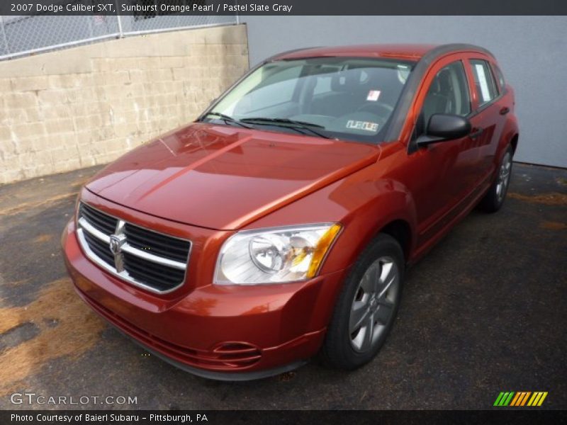 Sunburst Orange Pearl / Pastel Slate Gray 2007 Dodge Caliber SXT