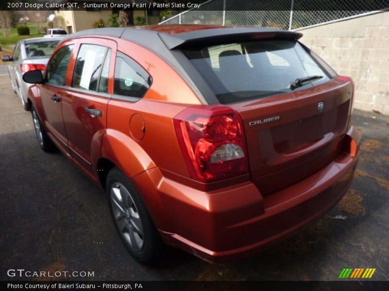 Sunburst Orange Pearl / Pastel Slate Gray 2007 Dodge Caliber SXT