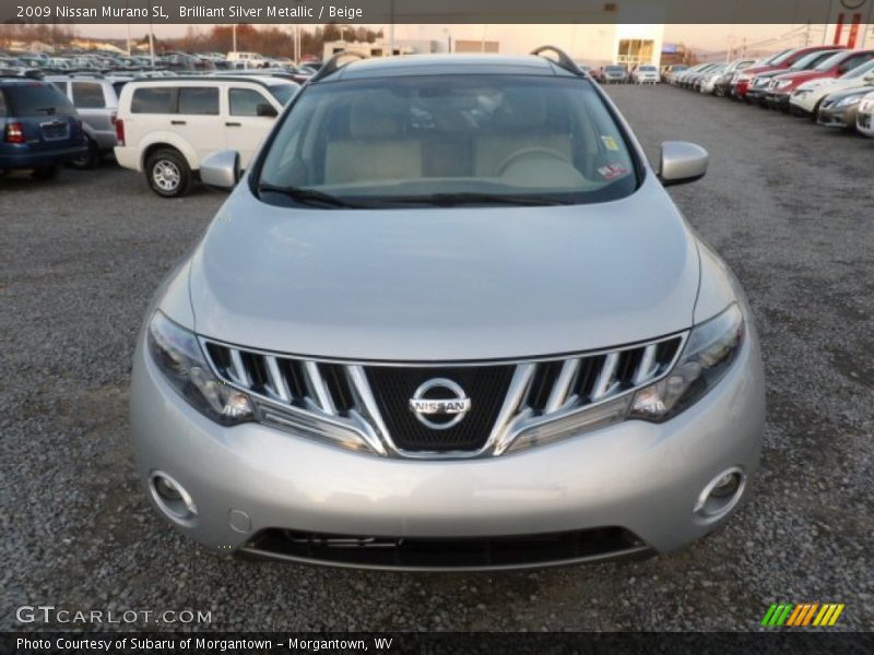 Brilliant Silver Metallic / Beige 2009 Nissan Murano SL