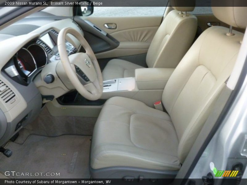 Brilliant Silver Metallic / Beige 2009 Nissan Murano SL
