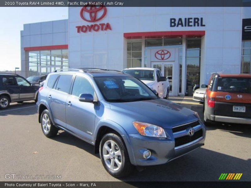 Pacific Blue Metallic / Ash Gray 2010 Toyota RAV4 Limited 4WD