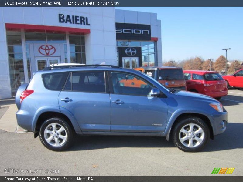 Pacific Blue Metallic / Ash Gray 2010 Toyota RAV4 Limited 4WD