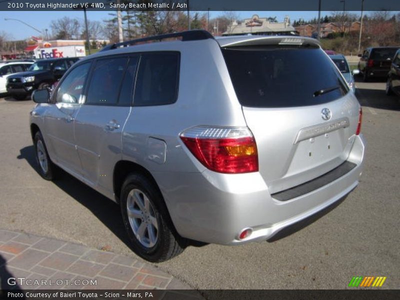 Sandy Beach Metallic / Ash 2010 Toyota Highlander V6 4WD