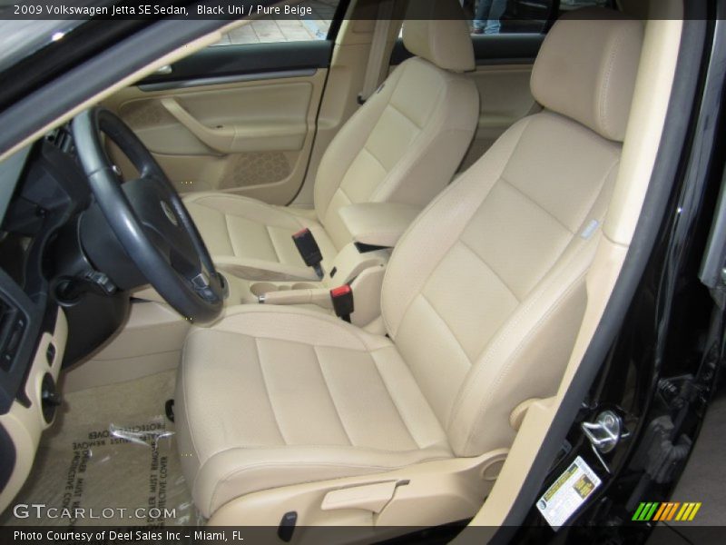 Black Uni / Pure Beige 2009 Volkswagen Jetta SE Sedan