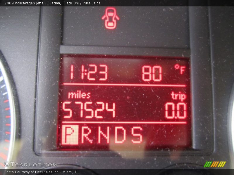 Black Uni / Pure Beige 2009 Volkswagen Jetta SE Sedan